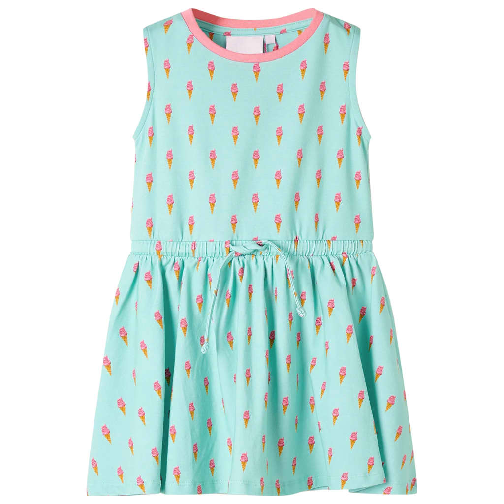 Kids' Dress with Drawstring Light Mint 128 - Merkel Designers