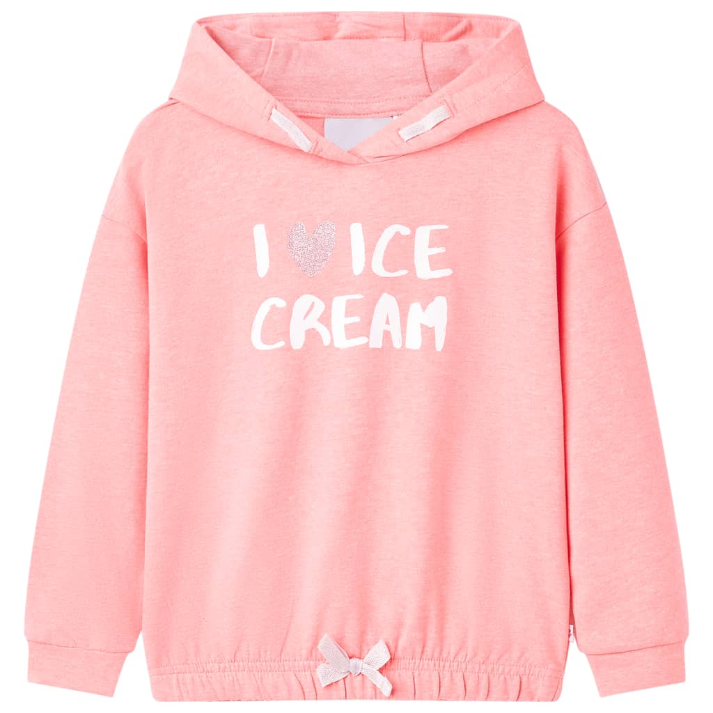 Kids' Hooded Sweatshirt Bright Pink 92 - Direct Imports