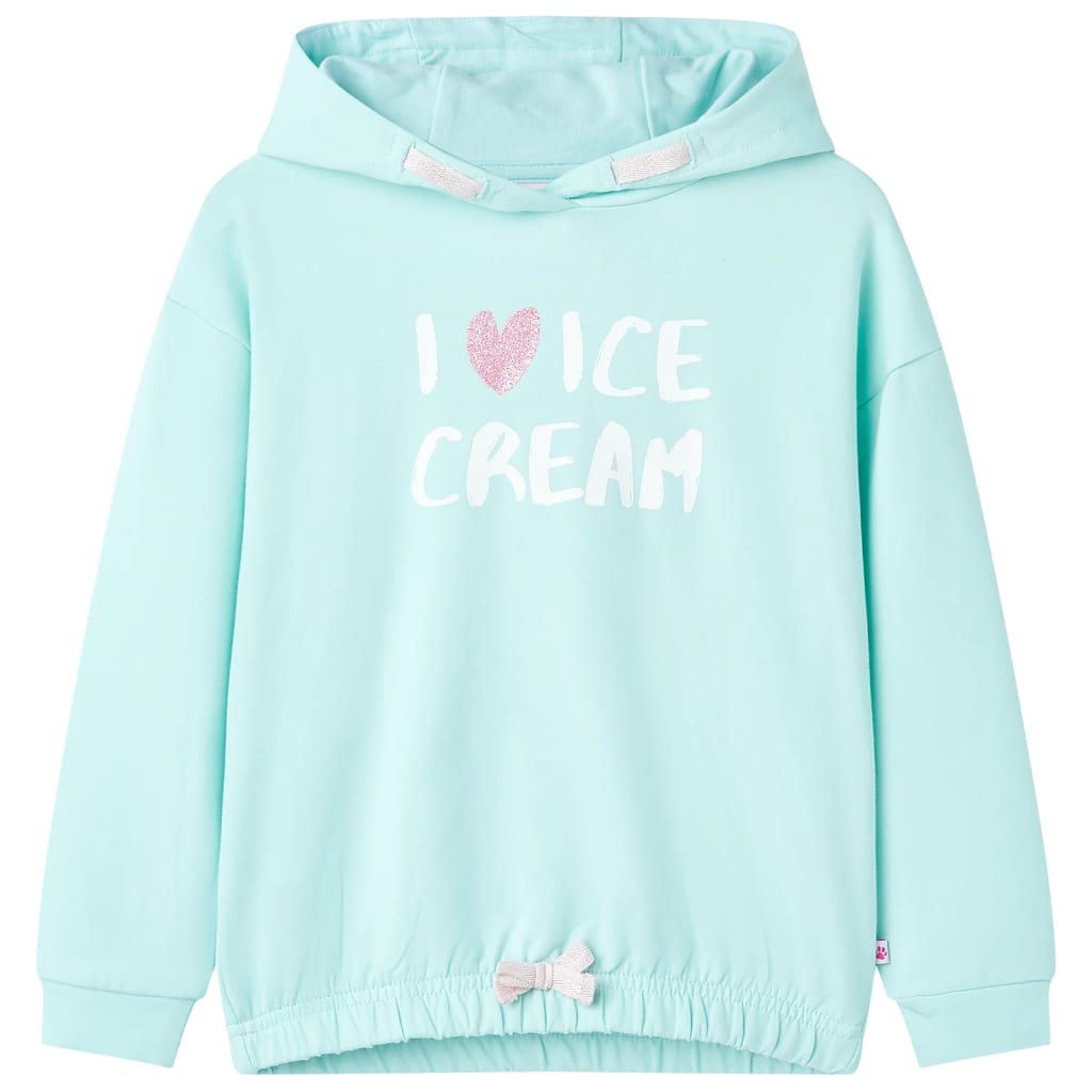 Kids' Hooded Sweatshirt Light Aqua 104 - Direct Imports