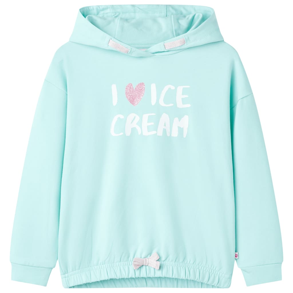 Kids' Hooded Sweatshirt Light Aqua 128 - Unbeatable Bargains
