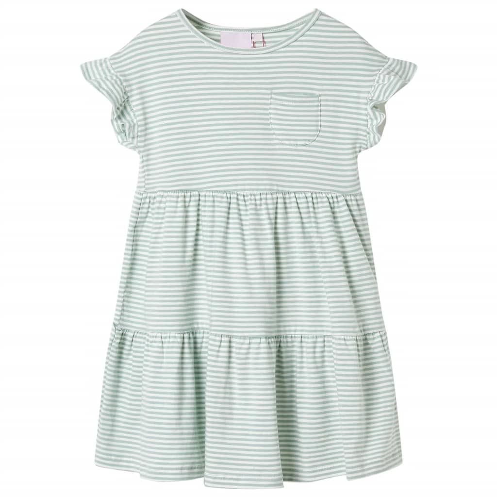 Kids' Dress with Ruffle Sleeves Mint 92 - Style and Chic