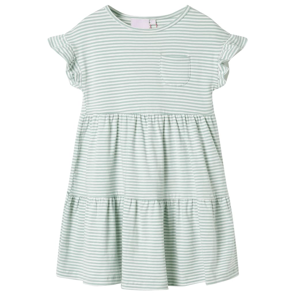 Kids' Dress with Ruffle Sleeves Mint 128 - Merkel Designers