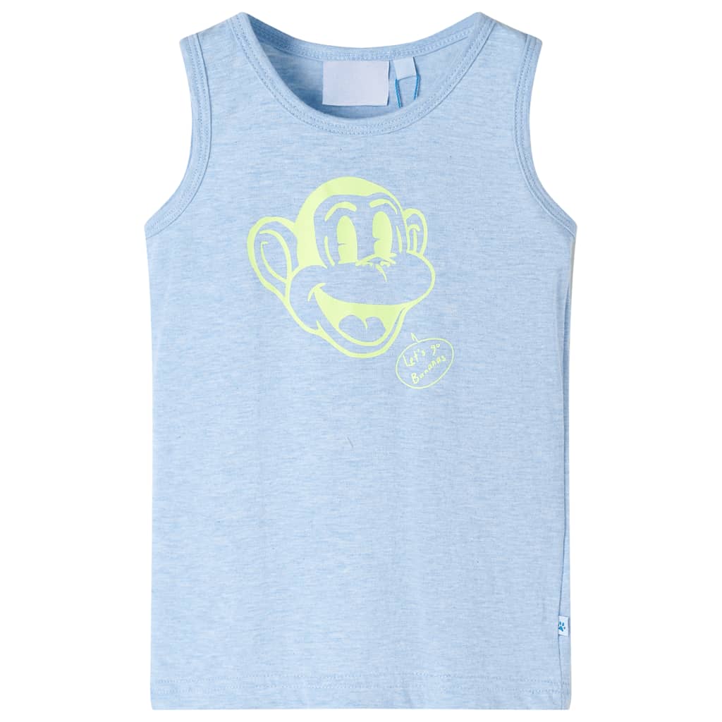 Kids' Tank Top Soft Blue Melange 128 - Style and Chic