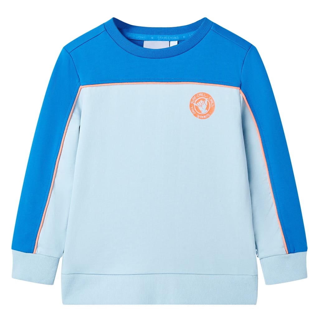 Kids' Sweatshirt Bright Blue and Light Blue 116 - Casper Homes