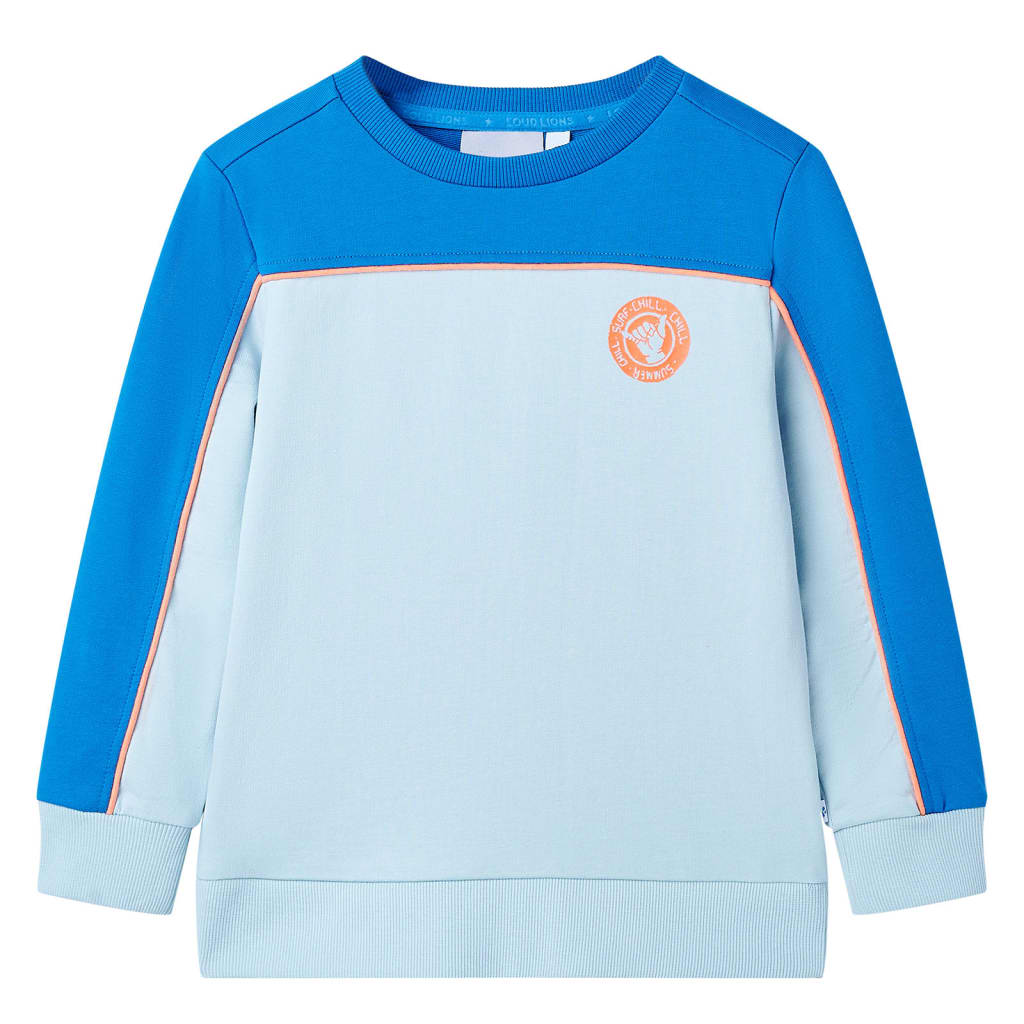 Kids' Sweatshirt Bright Blue and Light Blue 140 - The Home Maker