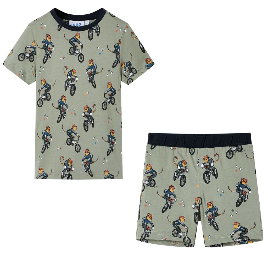 Kids' Pyjamas with Short Sleeves Light Khaki 128 - Direct Imports