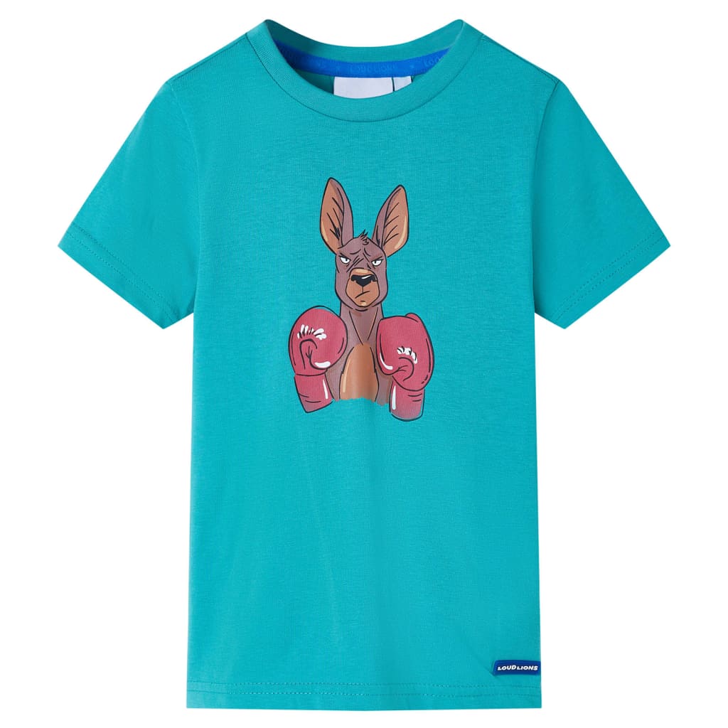 Kids' T-shirt with Short Sleeves Dark Mint 140 - All Things Good