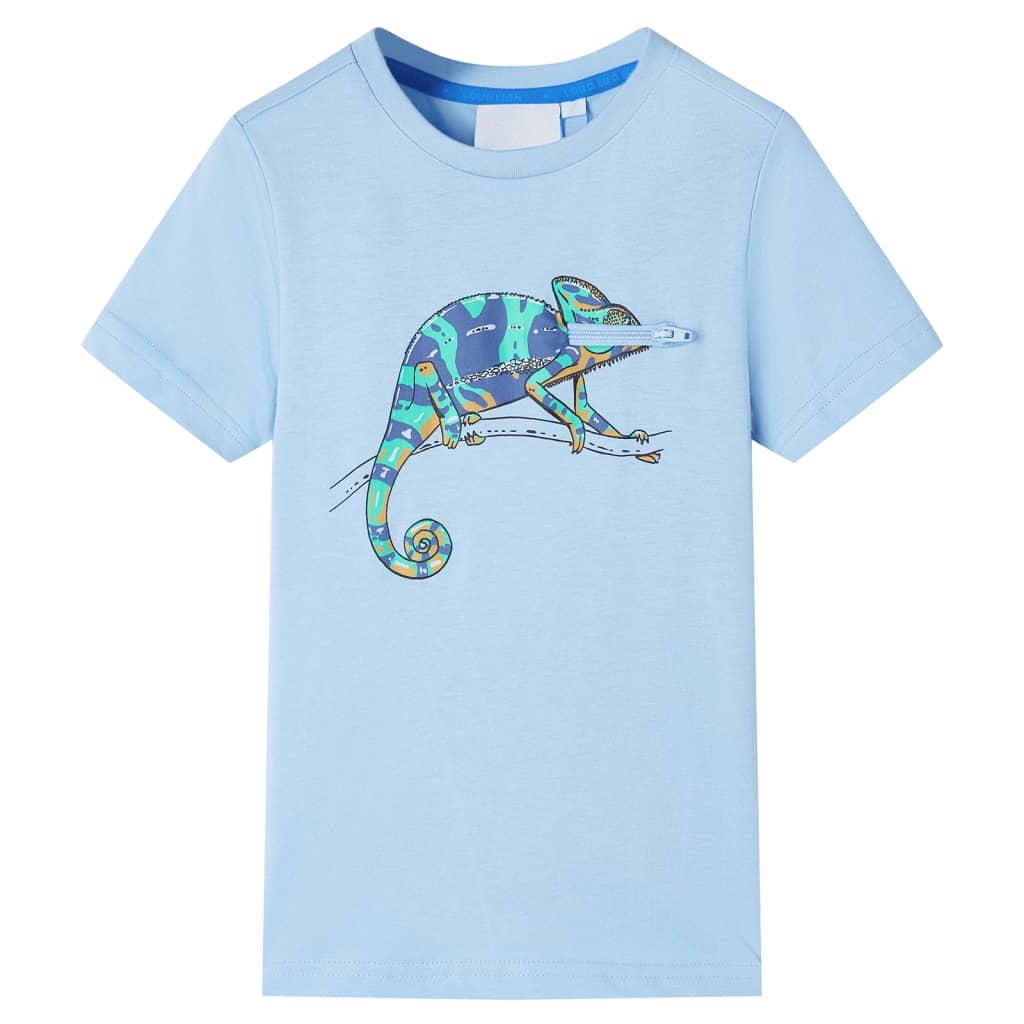 Kids' T-shirt with Short Sleeves Light Blue 104 - Brittle & Co