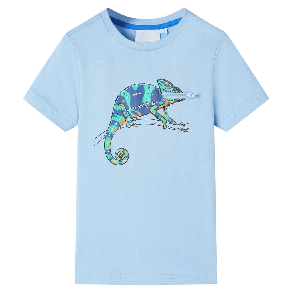 Kids' T-shirt with Short Sleeves Light Blue 140 - All Things Good