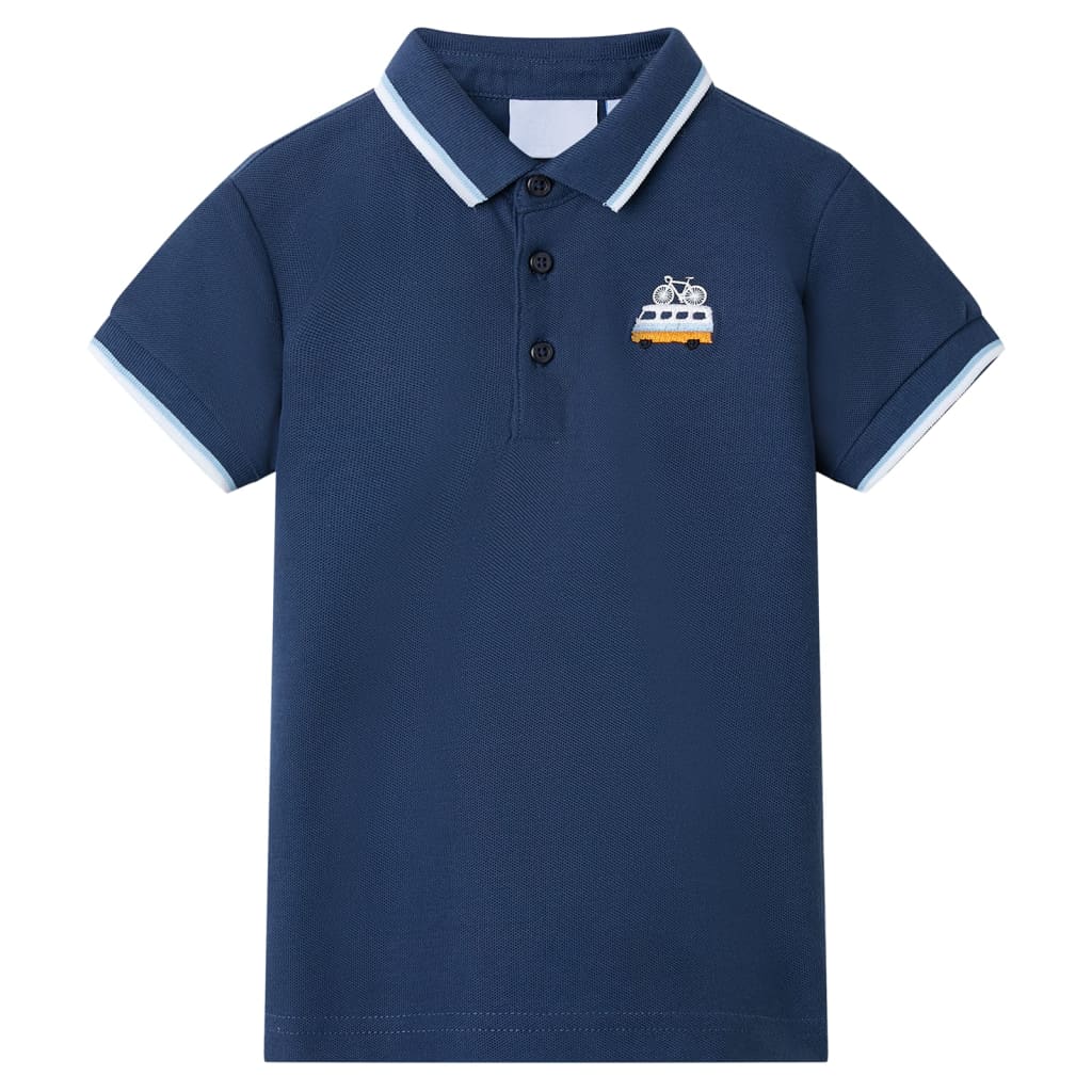 Kids' Polo Shirt Dark Blue 116 - Direct Imports