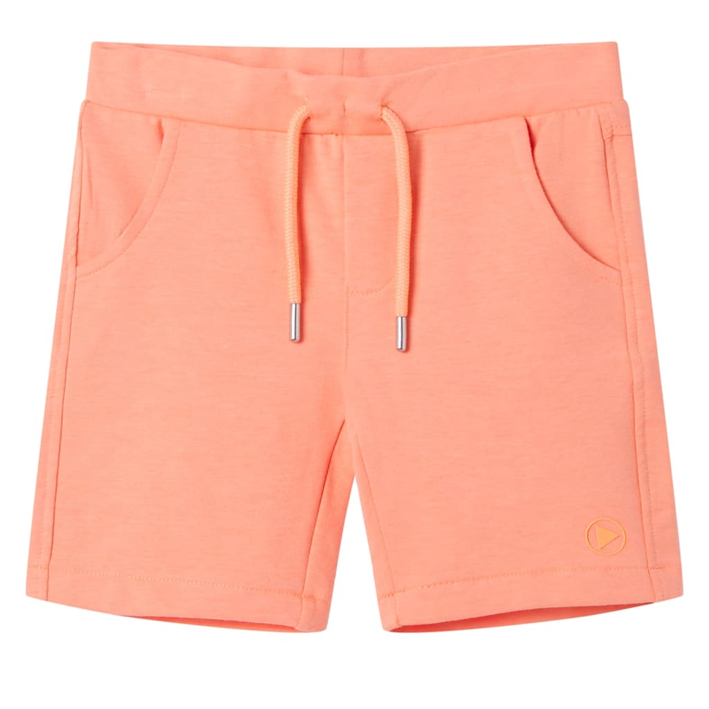 Kids' Shorts with Drawstring Neon Orange 140 - Merlin Deals