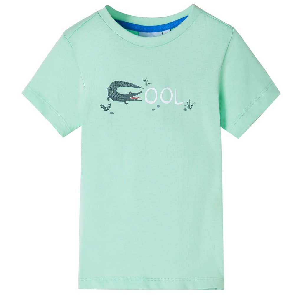Kids' T-shirt with Short Sleeves Light Green 92 - Merkel Designers