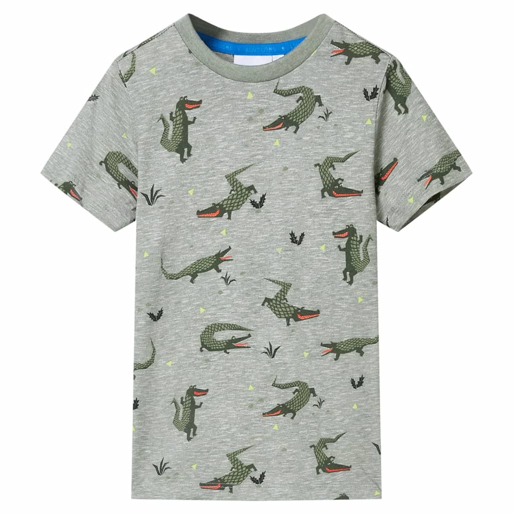 Kids' T-shirt Light Khaki Melange 140 - Style and Chic