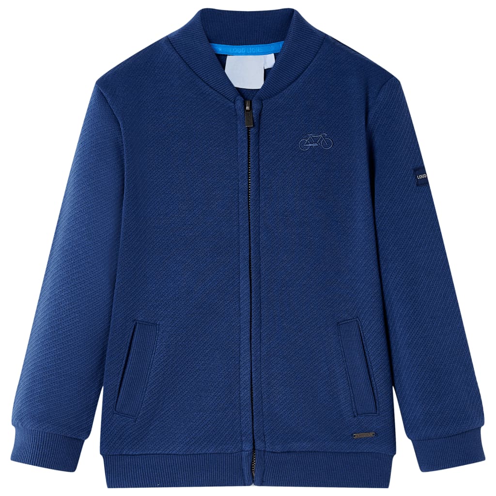 Kids' Sweatshirt with Zip Navy 104 - All Things Good