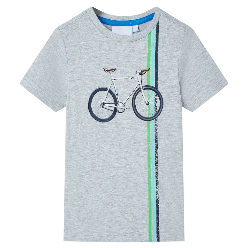 Kids' T-shirt with Short Sleeves Grey 140 - Merkel Designers