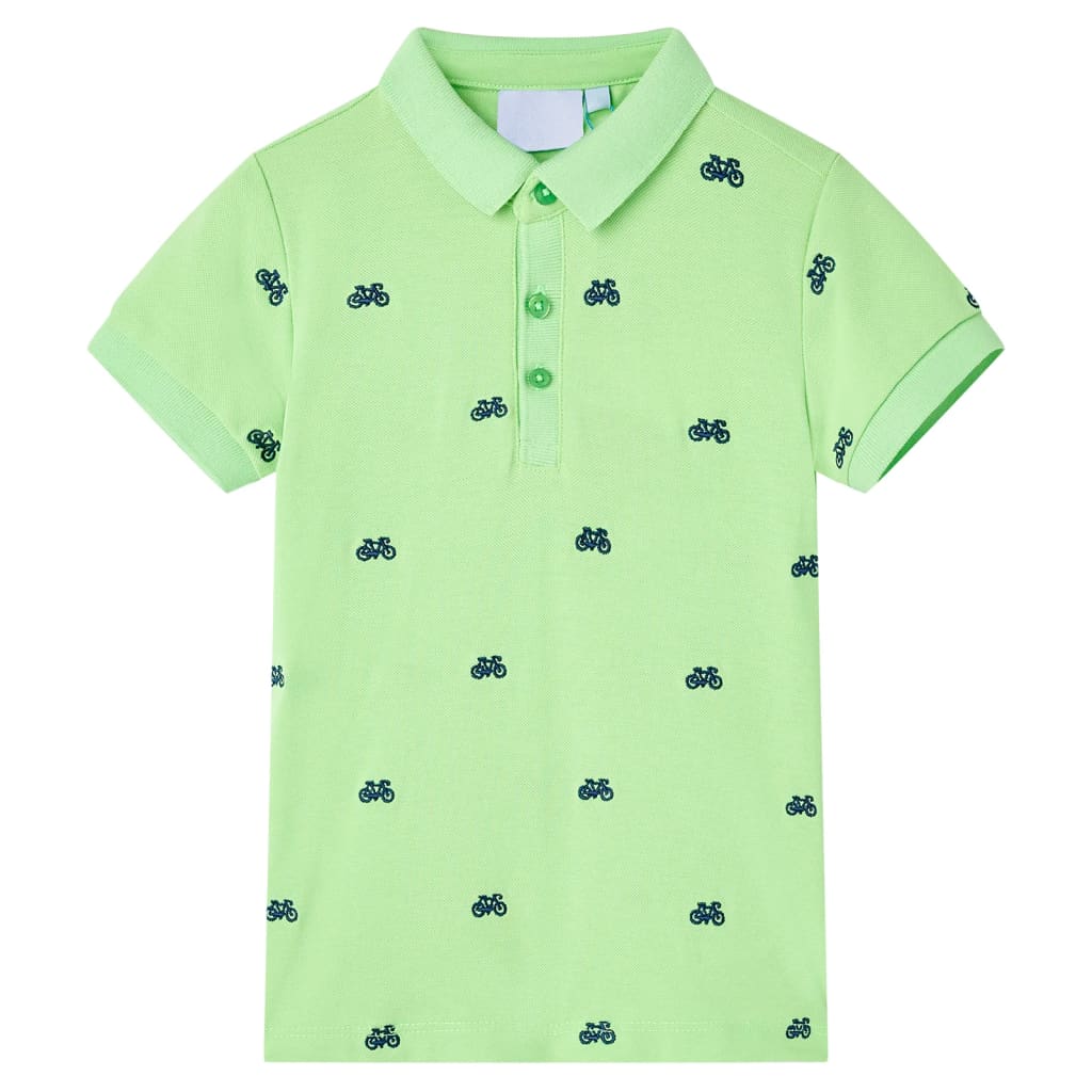 Kids' Polo ShirtÂ Neon Green 140 - Merkel Designers
