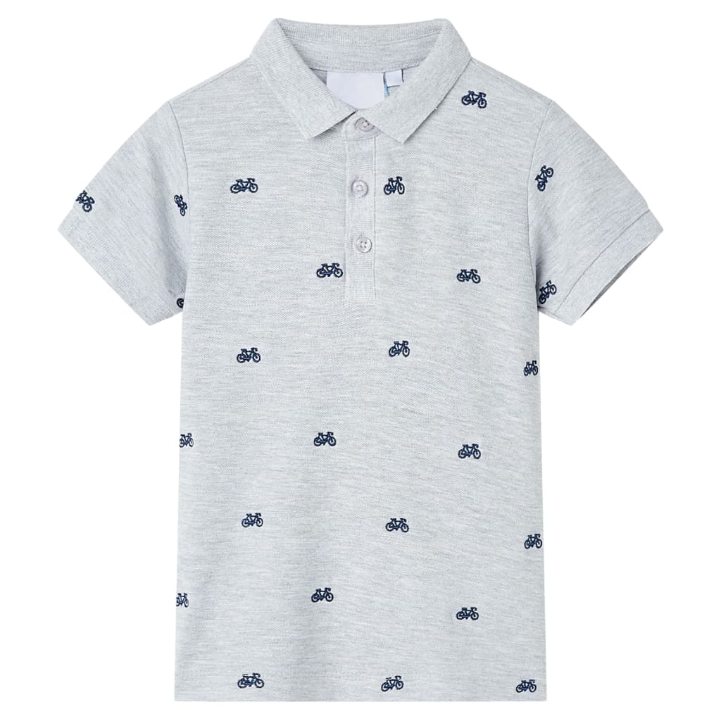 Kids' Polo ShirtÂ Grey Melange 116 - Merkel Designers