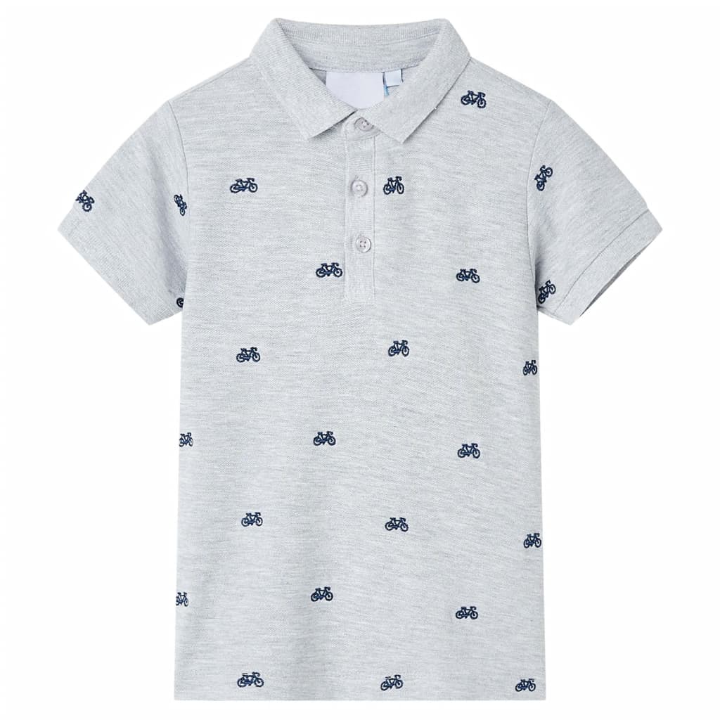 Kids' Polo ShirtÂ Grey Melange 128 - The Home Maker