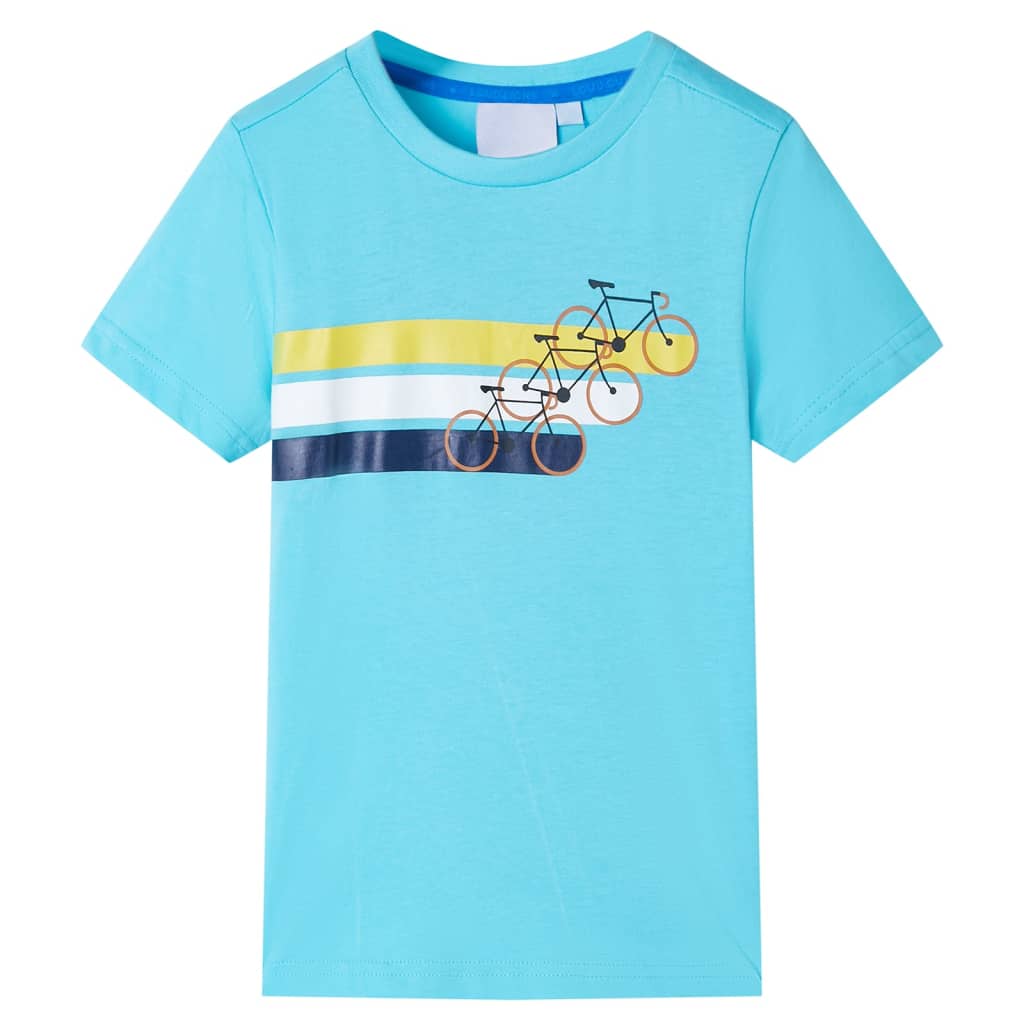 Kids' T-shirt with Short Sleeves Aqua 128 - All Things Good