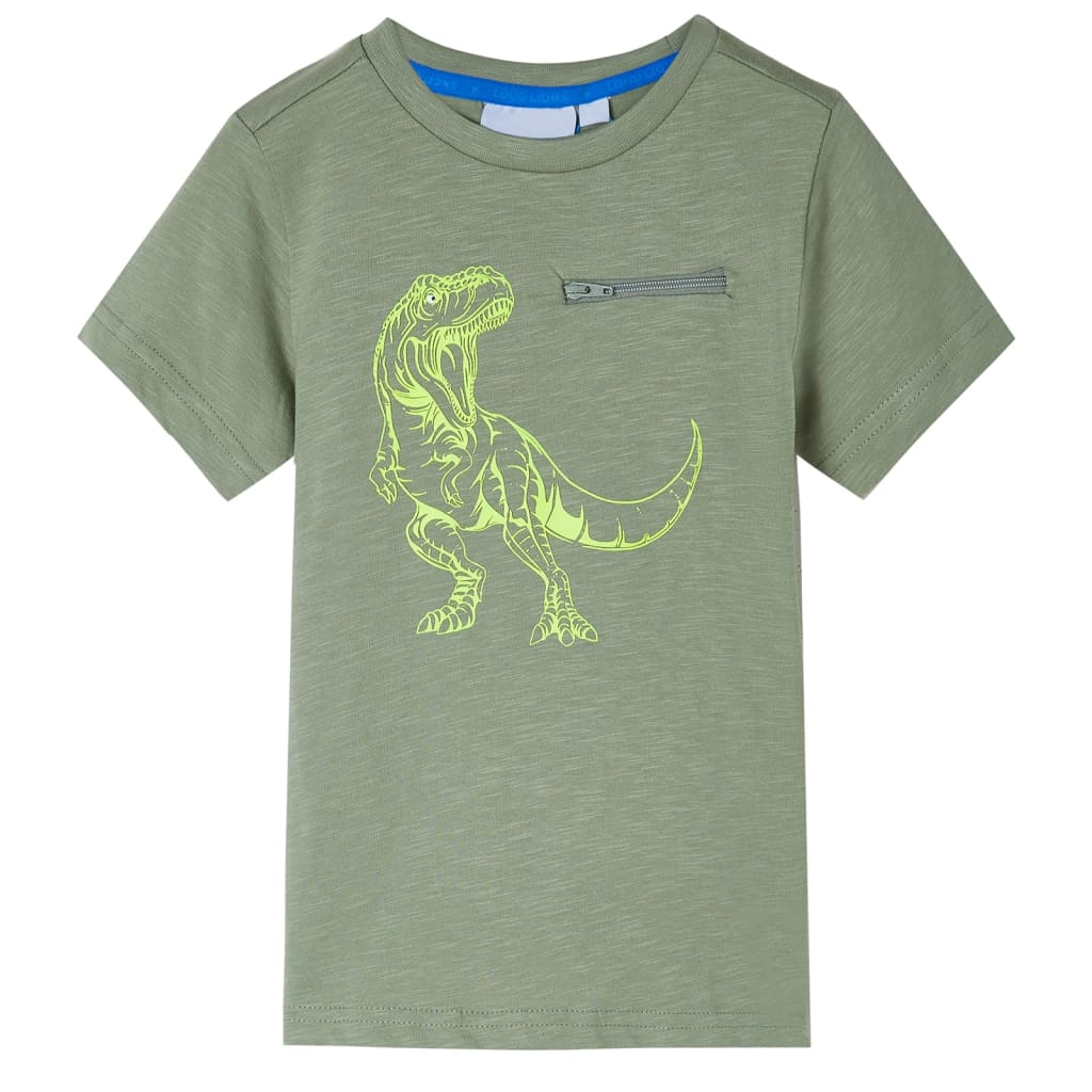 Kids' T-shirt with Short Sleeves Light Khaki 104 - Merkel Designers