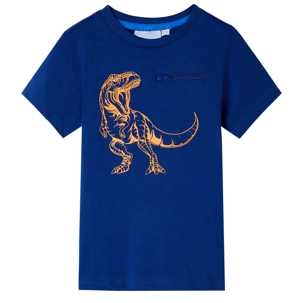 Kids' T-shirt with Short Sleeves Dark Blue 128 - Merlin Deals