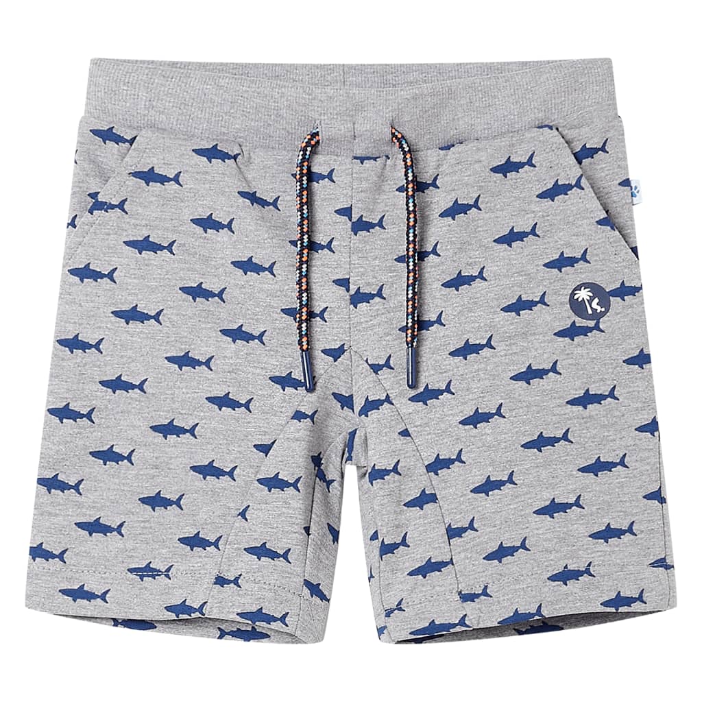 Kids' Shorts with Drawstring Light Grey Melange 116 - Merkel Designers