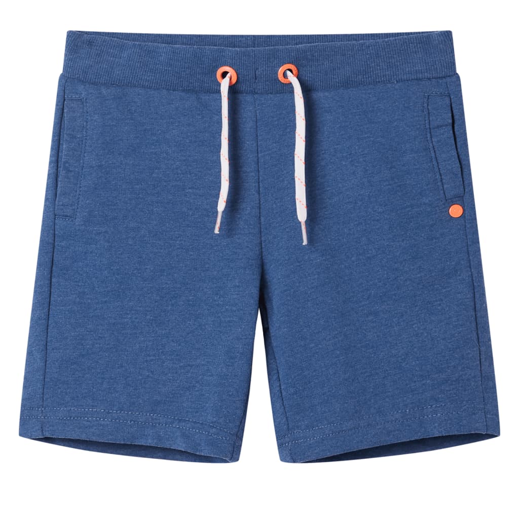 Kids' Shorts with Drawstring Dark Blue Melange 128 - Decor Base
