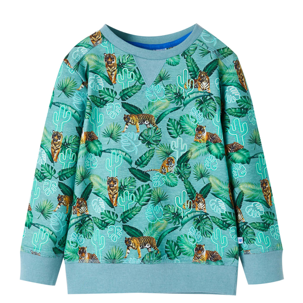 Kids' Sweatshirt Light Green Melange 140 - All Things Good