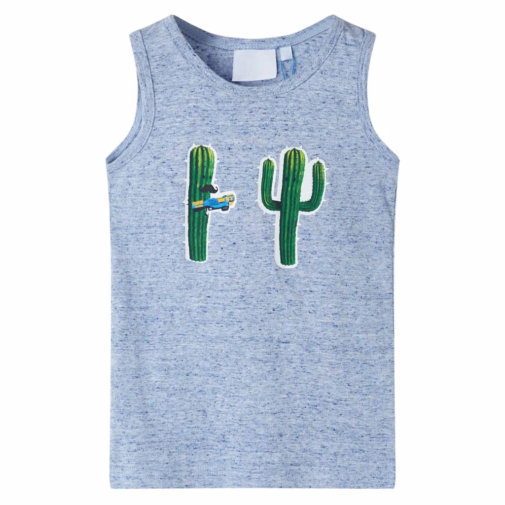 Kids' Tank Top Blue Melange 116 - Merlin Deals