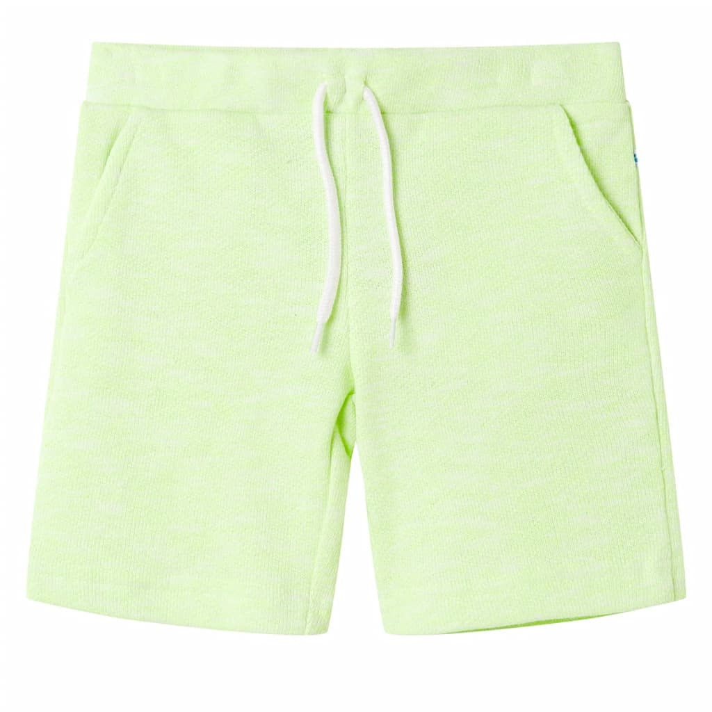 Kids' Shorts with Drawstring Neon Yellow 140 - Casper Homes