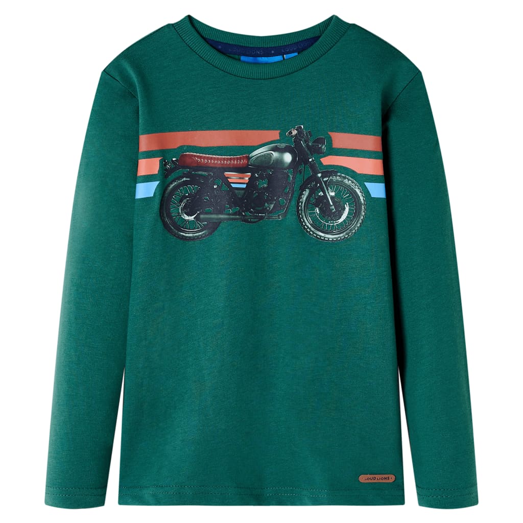 Kids' T-shirt with Long Sleeves Green 116 - All Things Good