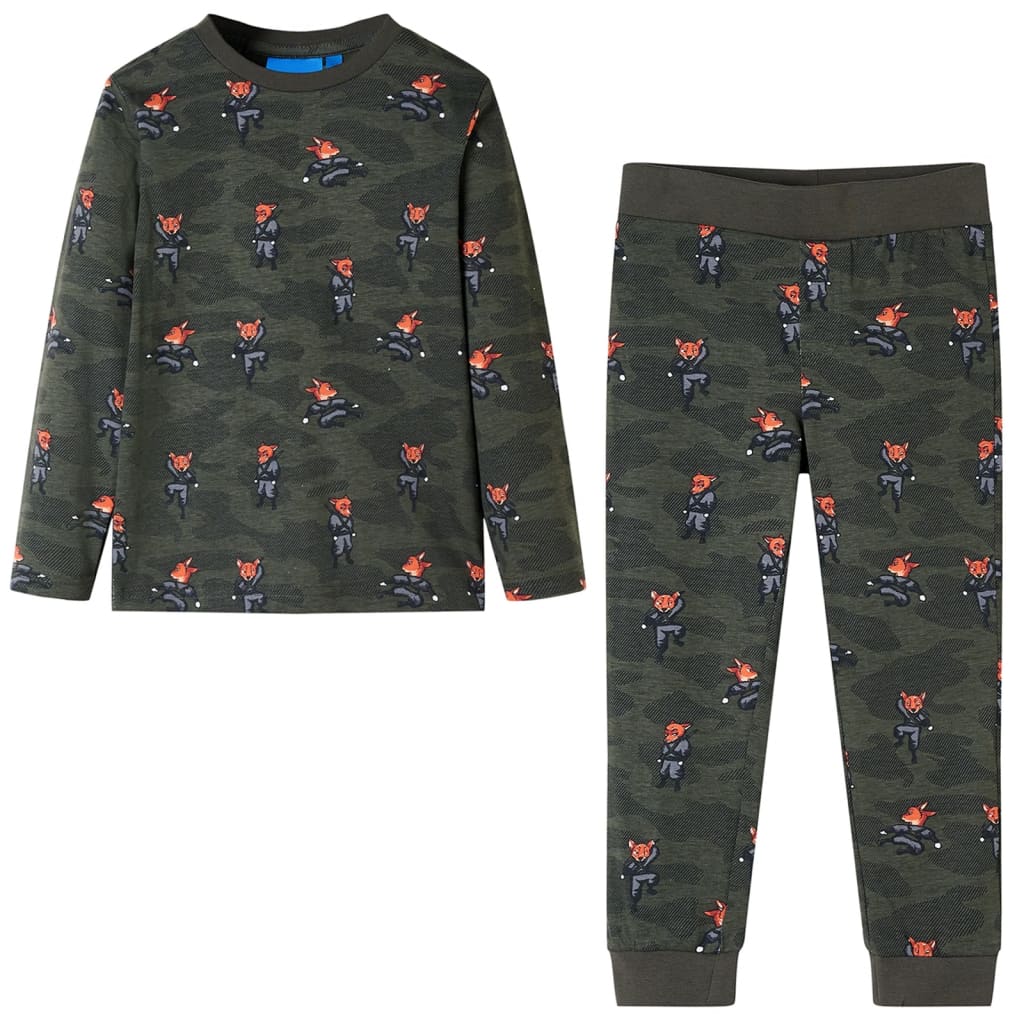 Kids' Pyjamas with Long Sleeves Khaki 128 - Casper Homes
