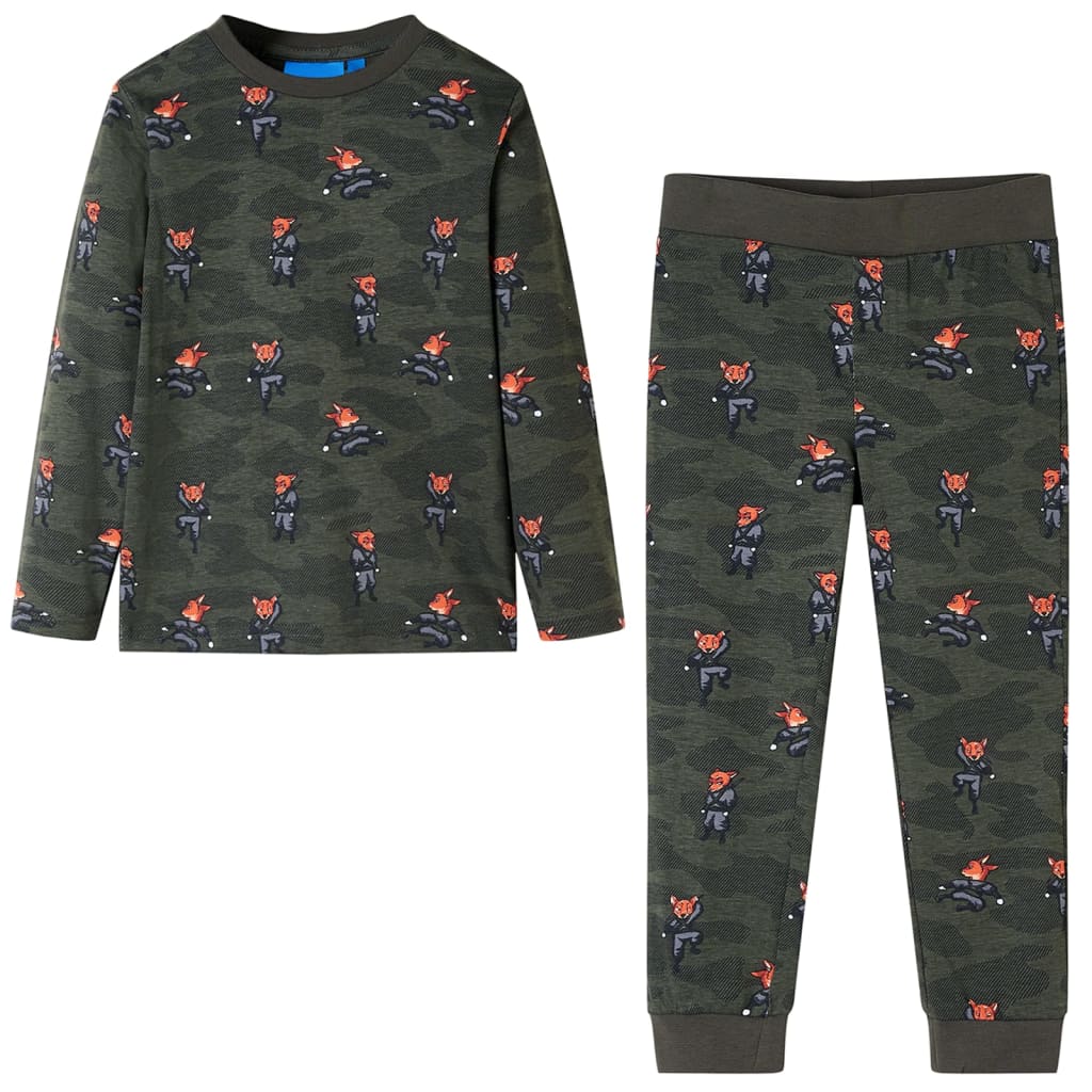 Kids' Pyjamas with Long Sleeves Khaki 140 - Merlin Deals