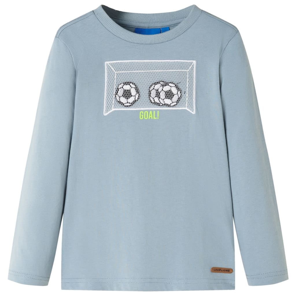 Kids' T-shirt with Long Sleeves Light Blue 128 - All Things Good