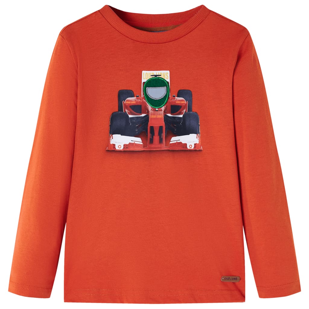 Kids' T-shirt with Long Sleeves Orange 140 - Tyrell & Tyrell