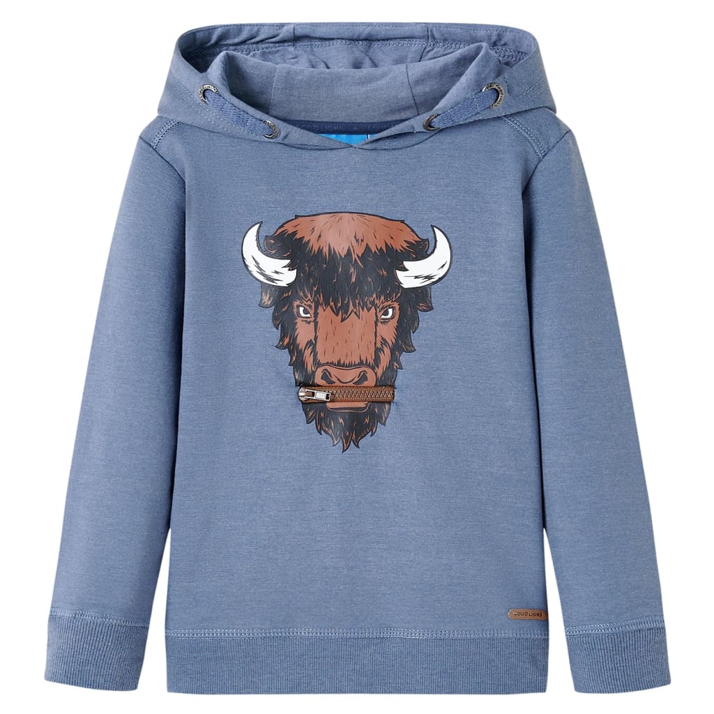 Kids' Hooded Sweatshirt Blue Melange 104 - All Things Good