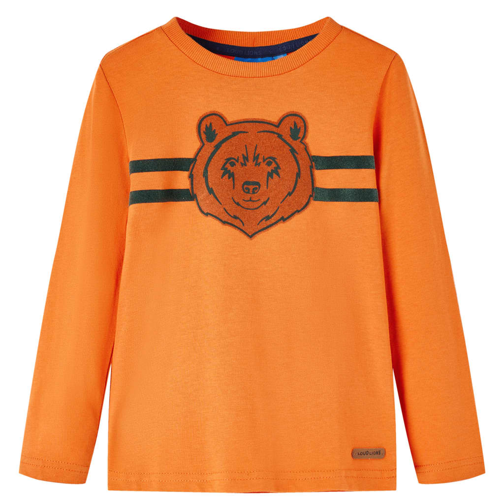 Kids' T-shirt with Long Sleeves Dark Orange 104 - Merlin Deals