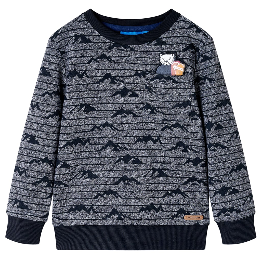 Kids' Sweatshirt Navy Melange 104 - Unbeatable Bargains