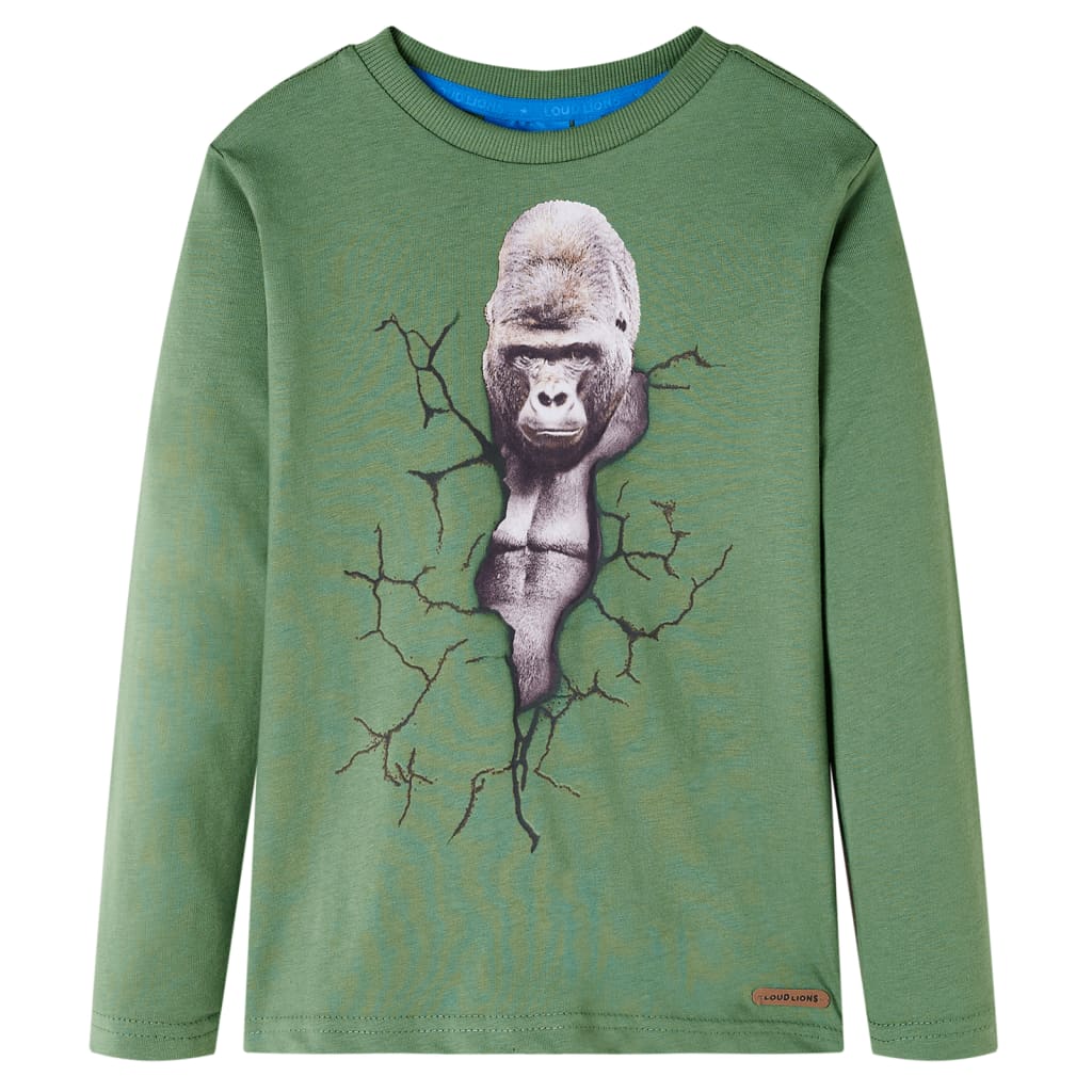 Kids' T-shirt with Long Sleeves Light Khaki 104 - Discount Dealers