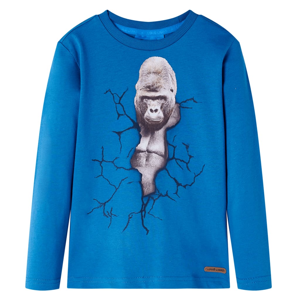 Kids' T-shirt with Long Sleeves Petrol 116 - Sid & Sam