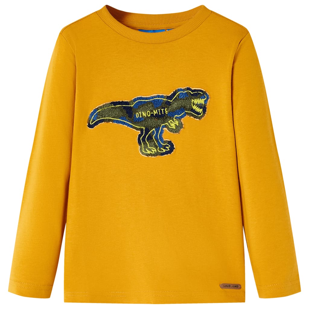 Kids' T-shirt with Long Sleeves Ochre 128 - Tyrell & Tyrell