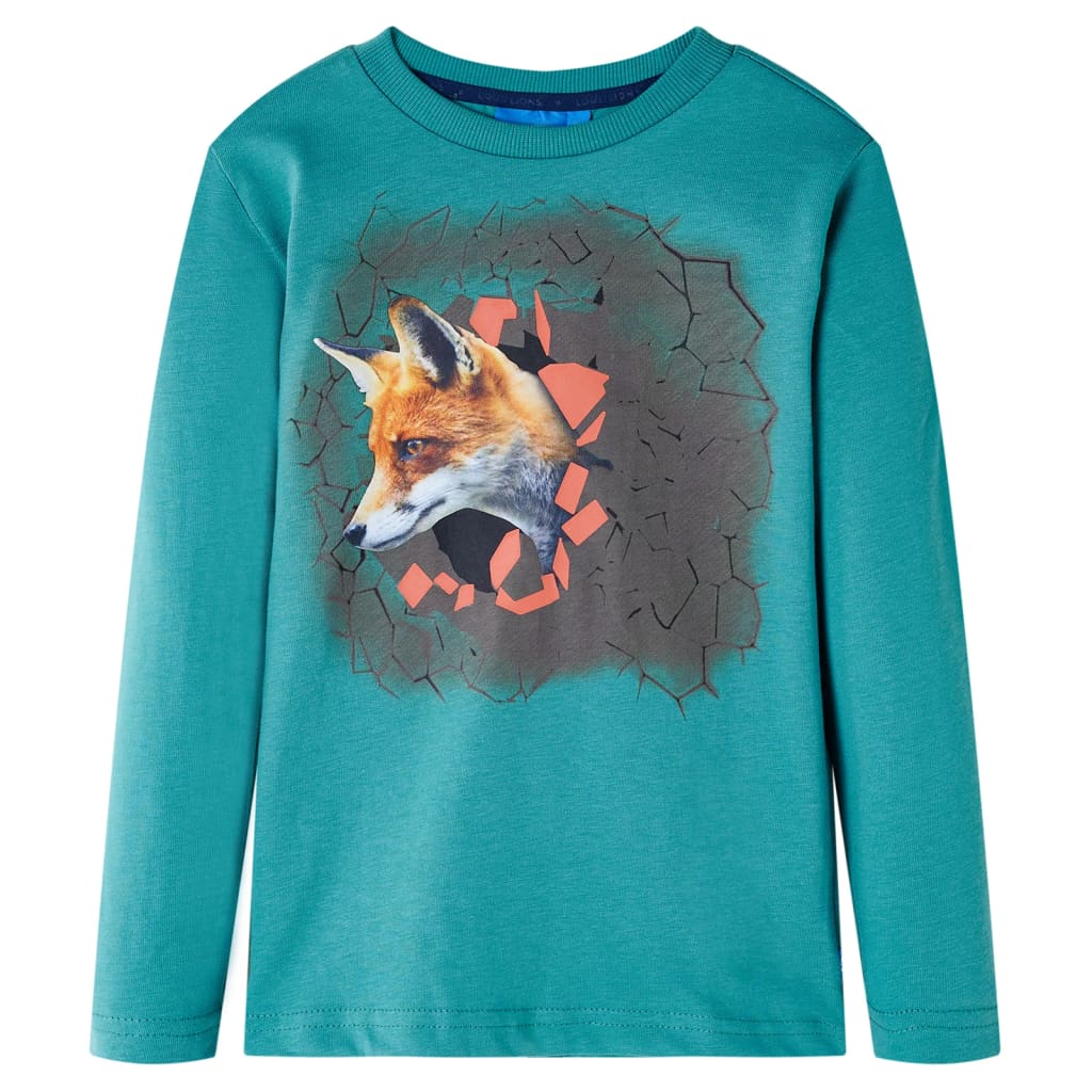 Kids' T-shirt with Long Sleeves Dark Aqua 104 - Tyrell & Tyrell