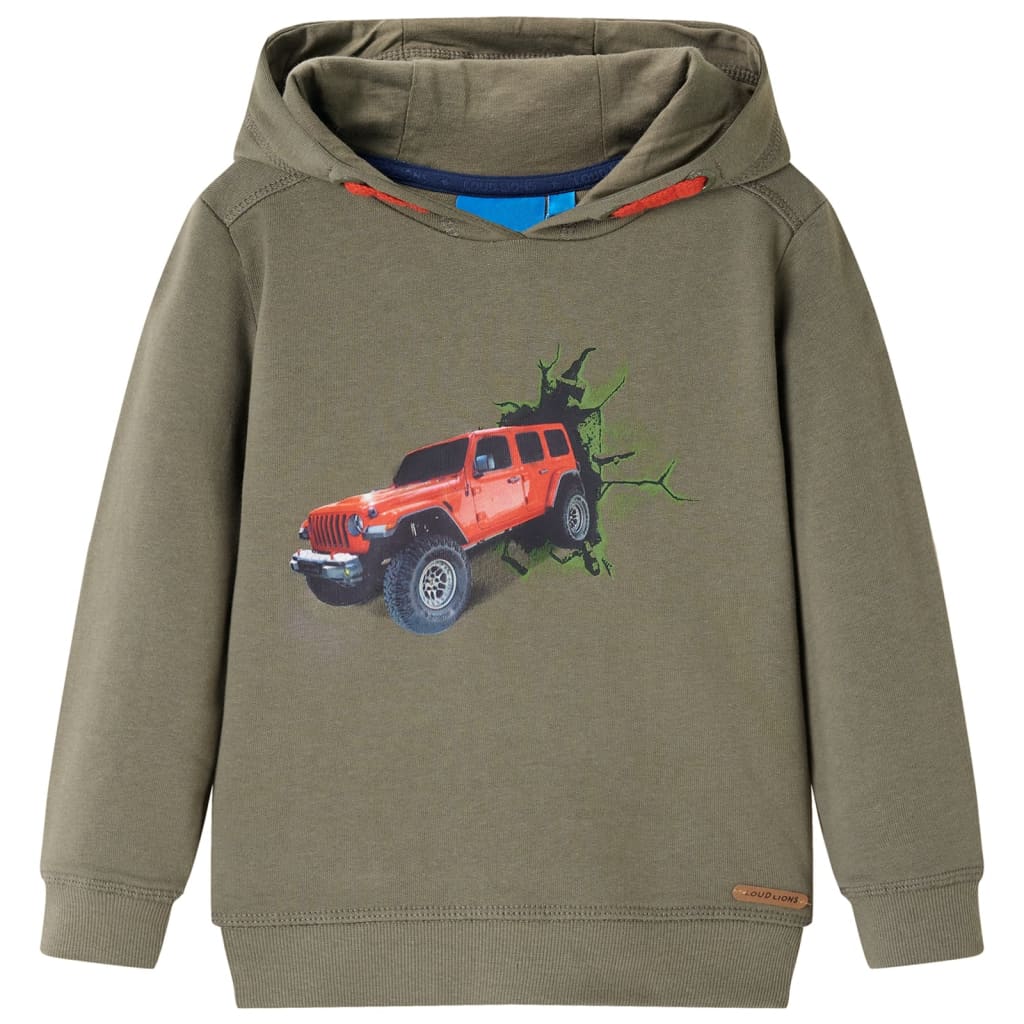 Kids' Hooded Sweatshirt Khaki 116 - Casper Homes