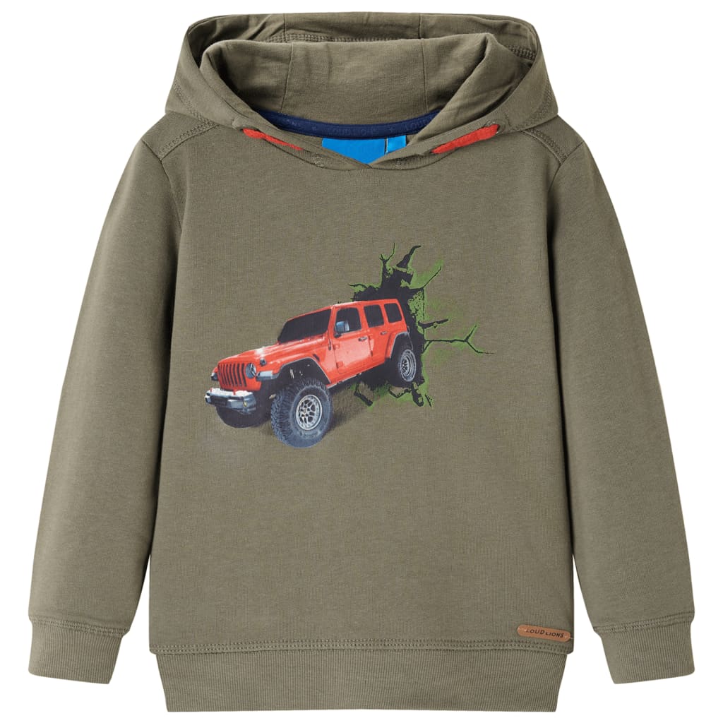 Kids' Hooded Sweatshirt Khaki 128 - All Things Good