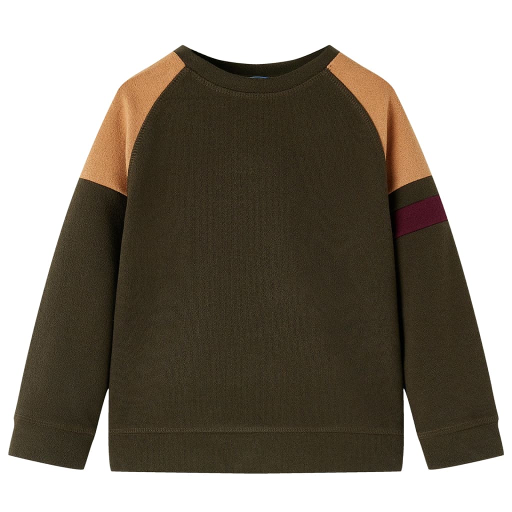 Kids' Sweatshirt Dark Khaki and Camel 140 - Direct Imports