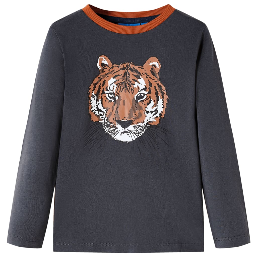Kids' T-shirt with Long Sleeves Anthracite 104 - Sid & Sam