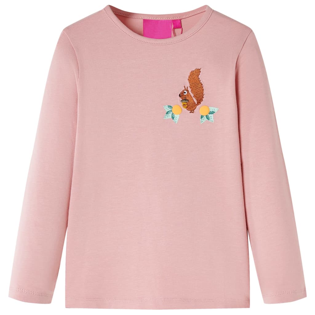 Kids' T-shirt with Long Sleeves Light Pink 104 - Millennium Furniture
