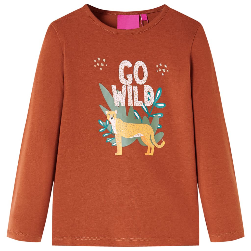Kids' T-shirt with Long Sleeves Cognac 104 - Sid & Sam