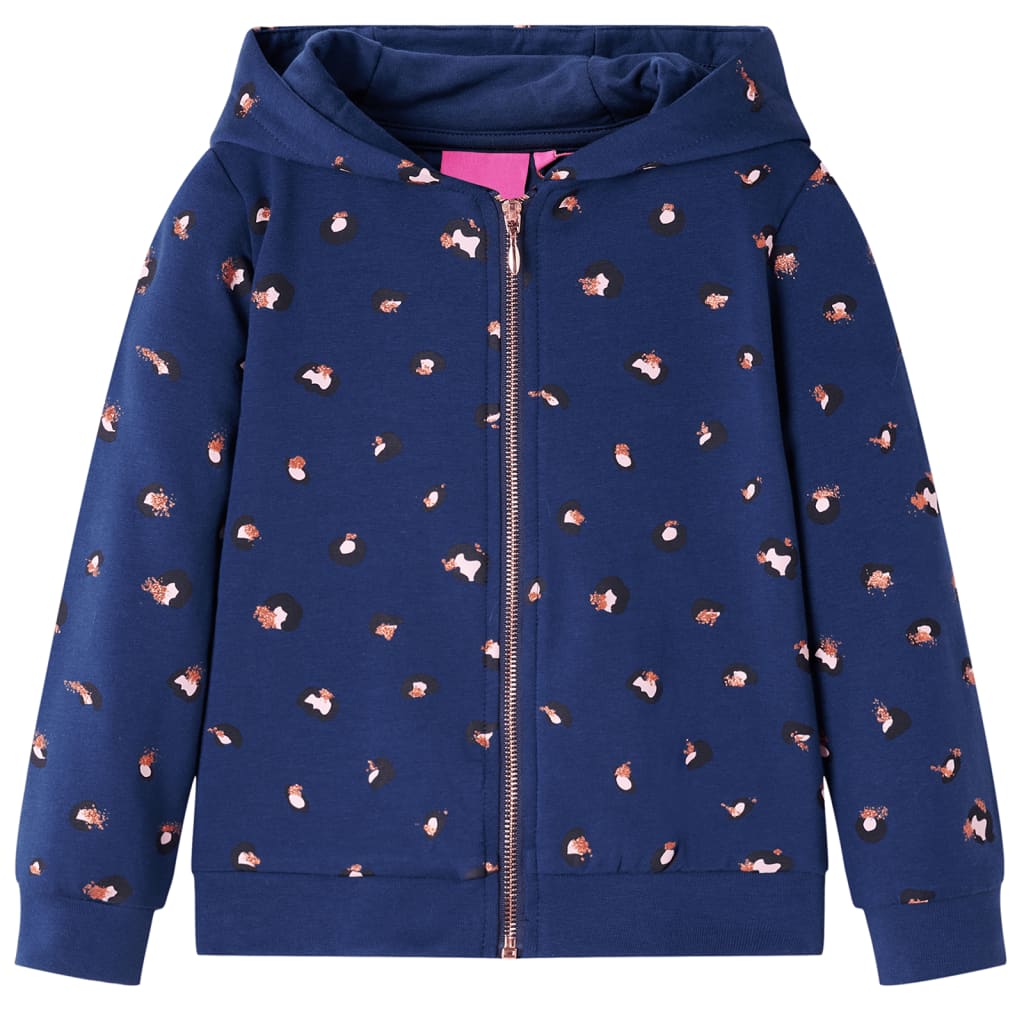 Kids' Hooded Sweatshirt Navy Blue 128 - All Things Good