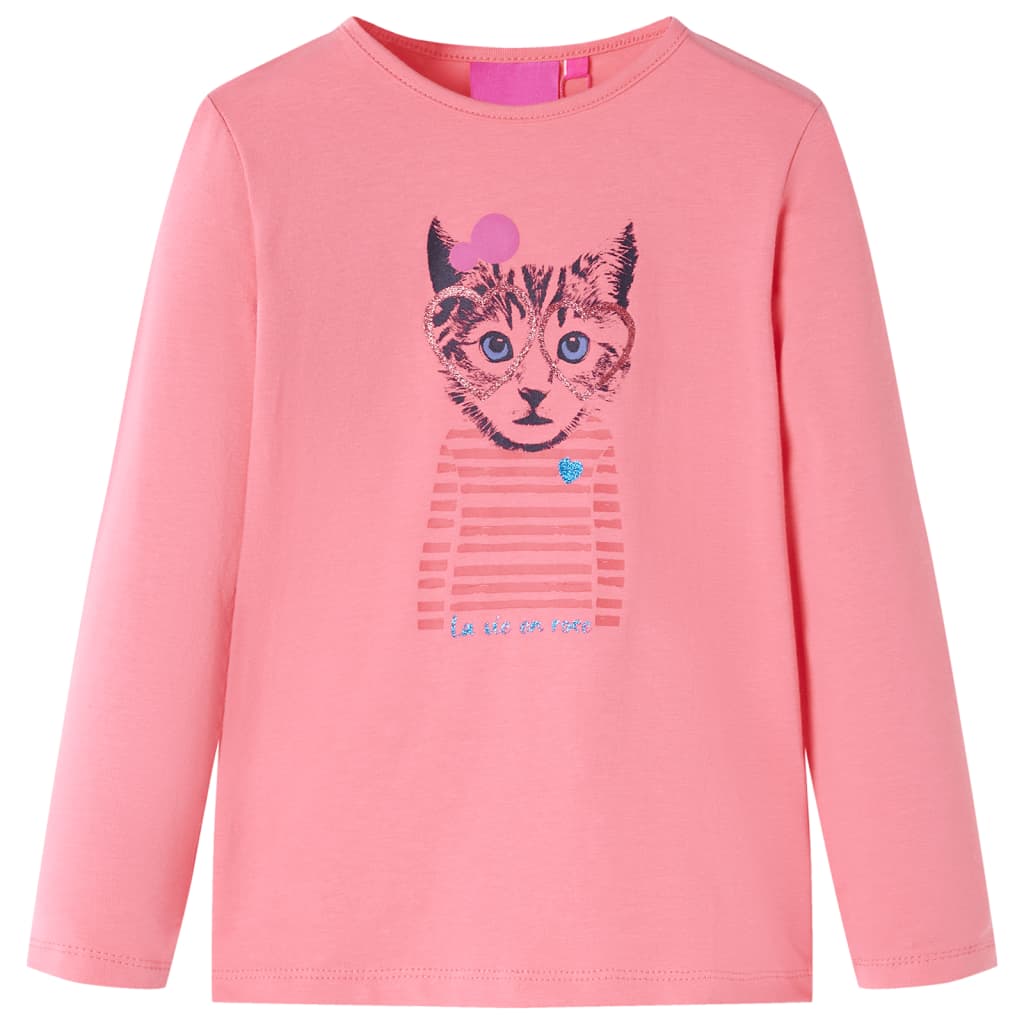 Kids' T-shirt with Long Sleeves Pink 116 - Direct Imports